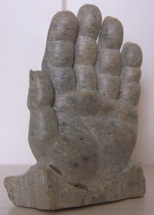 Graue Hand